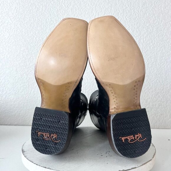 Rod Patrick Womens Cowboy Boots 9B Black Full Quill Ostrich Western Cowgirl Boot - Picture 8 of 12